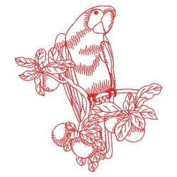 Redwork Parrots 06(Lg) machine embroidery designs