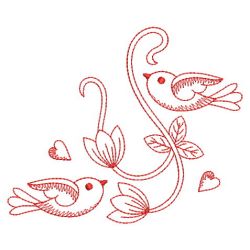Redwork Cute Birds 02(Sm) machine embroidery designs