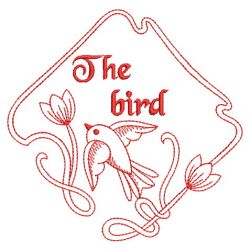 Redwork Cute Birds 04(Md) machine embroidery designs