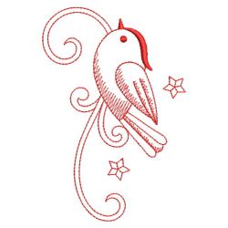 Redwork Cute Birds 05(Lg) machine embroidery designs