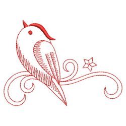 Redwork Cute Birds 08(Lg) machine embroidery designs