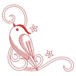 Redwork Cute Birds 09(Lg) machine embroidery designs