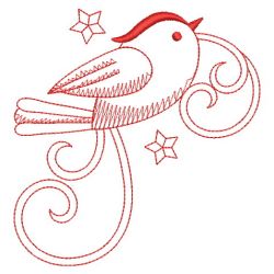 Redwork Cute Birds 12(Sm) machine embroidery designs