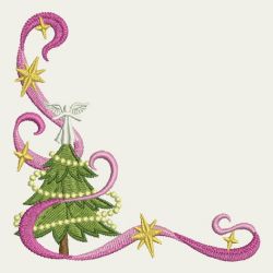 Christmas Ribbon Corner 09 machine embroidery designs