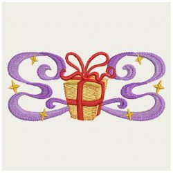 Christmas Ribbon Rectangle 03 machine embroidery designs