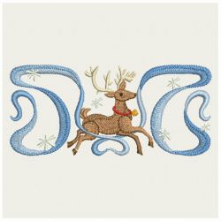 Christmas Ribbon Rectangle 06 machine embroidery designs