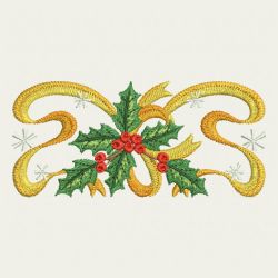 Christmas Ribbon Rectangle 07 machine embroidery designs