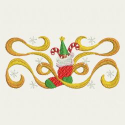 Christmas Ribbon Rectangle 09 machine embroidery designs
