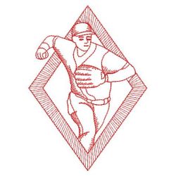 Redwork Baseball 08(Lg) machine embroidery designs