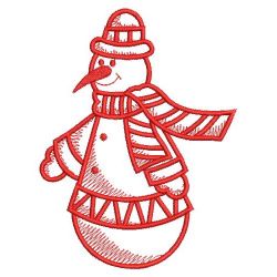 Redwork Winter Snowmen 03(Lg) machine embroidery designs