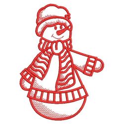 Redwork Winter Snowmen 04(Sm) machine embroidery designs