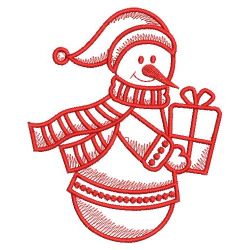 Redwork Winter Snowmen 07(Sm) machine embroidery designs