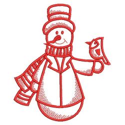 Redwork Winter Snowmen 10(Sm) machine embroidery designs