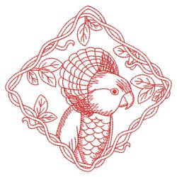 Redwork Parrot 2 02(Md) machine embroidery designs