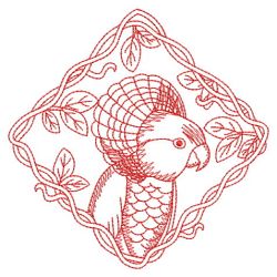 Redwork Parrot 2 02(Sm) machine embroidery designs