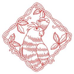 Redwork Parrot 2 03(Sm) machine embroidery designs