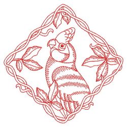 Redwork Parrot 2 04(Md) machine embroidery designs