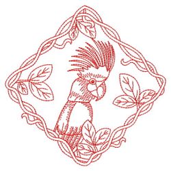 Redwork Parrot 2 05(Lg) machine embroidery designs