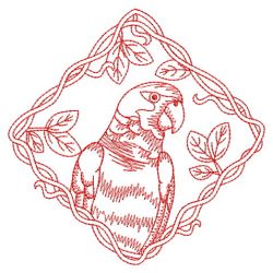 Redwork Parrot 2 07(Lg) machine embroidery designs