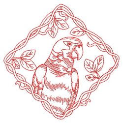 Redwork Parrot 2 07(Sm) machine embroidery designs