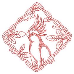 Redwork Parrot 2 08(Sm) machine embroidery designs