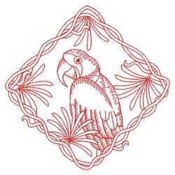Redwork Parrot 2 10(Lg) machine embroidery designs