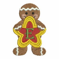 Gingerbread Alphabets 05 machine embroidery designs