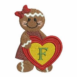 Gingerbread Alphabets 06 machine embroidery designs