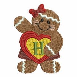 Gingerbread Alphabets 08 machine embroidery designs