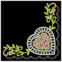 Flower Heart Corners machine embroidery designs