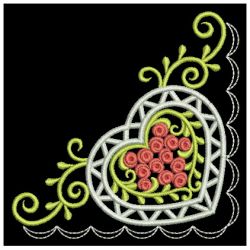 Flower Heart Corners 02 machine embroidery designs