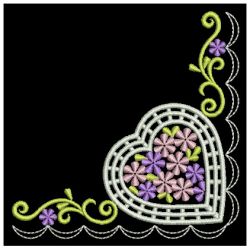 Flower Heart Corners 03 machine embroidery designs