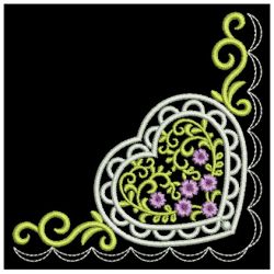 Flower Heart Corners 04 machine embroidery designs
