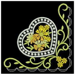 Flower Heart Corners 06 machine embroidery designs