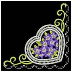 Flower Heart Corners 08 machine embroidery designs