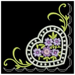 Flower Heart Corners 10 machine embroidery designs