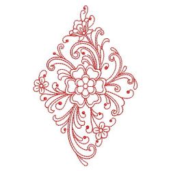Redwork Rosemaling Deco 07(Md) machine embroidery designs