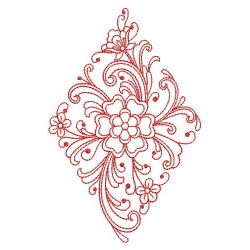 Redwork Rosemaling Deco 07(Lg) machine embroidery designs