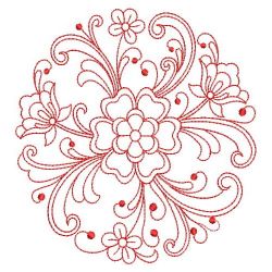 Redwork Rosemaling Deco 08(Md) machine embroidery designs