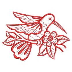 Redwork Tropical Birds 08(Sm)