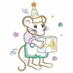 Vintage Holiday Mice 05(Md) machine embroidery designs