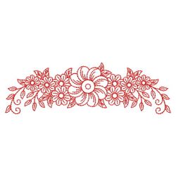 Redwork Heirloom Flowers 02(Lg) machine embroidery designs