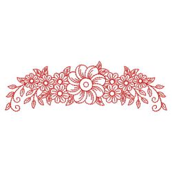 Redwork Heirloom Flowers 02(Sm) machine embroidery designs