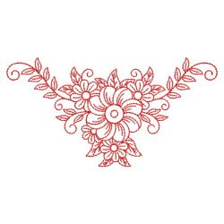 Redwork Heirloom Flowers 05(Sm) machine embroidery designs