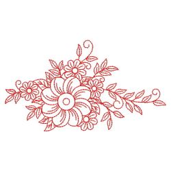 Redwork Heirloom Flowers 06(Md) machine embroidery designs