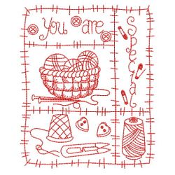 Redwork Sewing Patchwork 02(Lg)