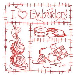 Redwork Sewing Patchwork 07(Lg) machine embroidery designs
