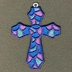 Stained Glass Cross 07 machine embroidery designs