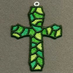 Stained Glass Cross 09 machine embroidery designs