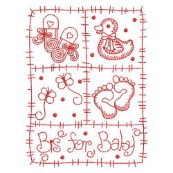 Redwork Baby Patchworks 01(Md) machine embroidery designs